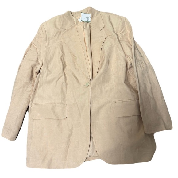 NWT H&M linen blend blazer - Picture 1 of 5